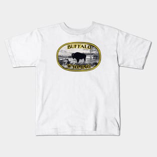 1920 Buffalo Wyoming Kids T-Shirt